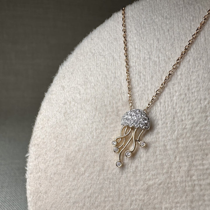 Diamond Jellyfish Necklace