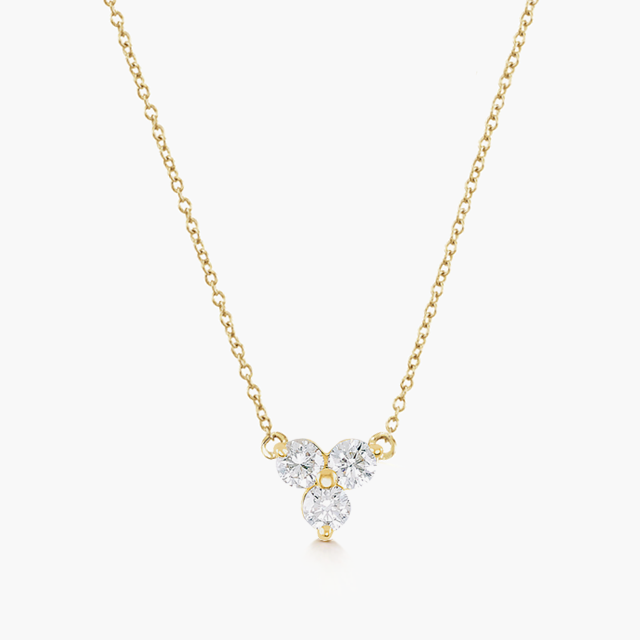 Halo Diamond Trio Necklace – Ledodi
